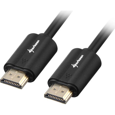 Sharkoon HDMI/HDMI 4K, 7,5m HDMI-Kabel 7,5m HDMI Typ A (Standard) Schwarz (1/2)