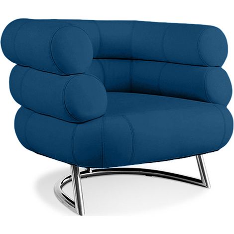 Designer-Sessel - Kunstlederbezug - Bivendun Dunkelblau