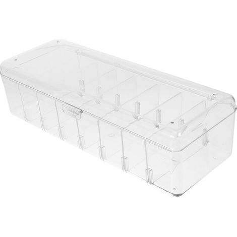 Boîte de Rangement pour Câbles de Bureau avec Couvercle et Séparateur Amovible (1/5)