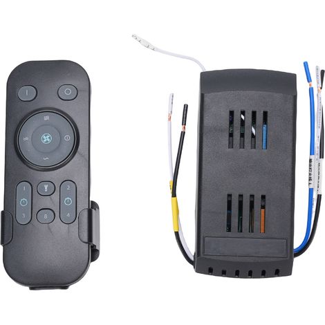 Kit télécommande universelle sans fil pour ventilateur plafond 3 vitesses minuterie lampe remplacement (1/5)