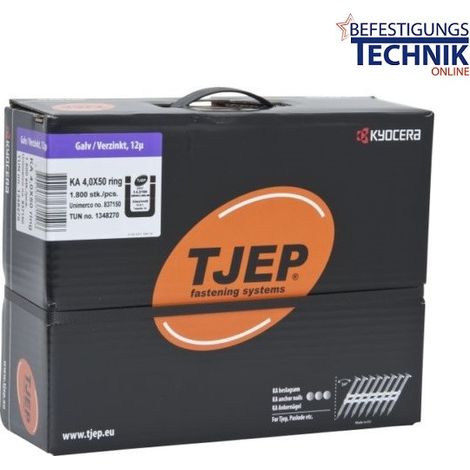 Tjep 34° Ankernägel 4,0x50 mm Ring verzinkt plastgebunden für Ankernagler 1,8M-837150