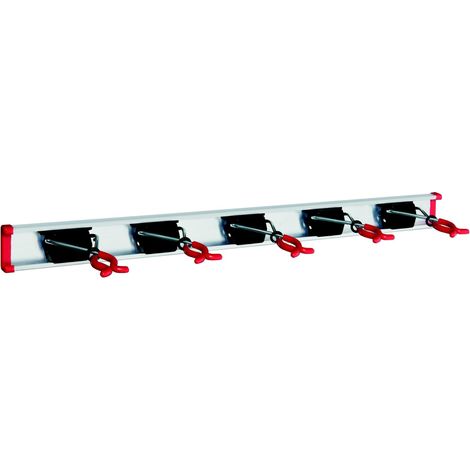 Geräteleiste Aluminium Premium L=75cm, mit 5 Gerätehaltern