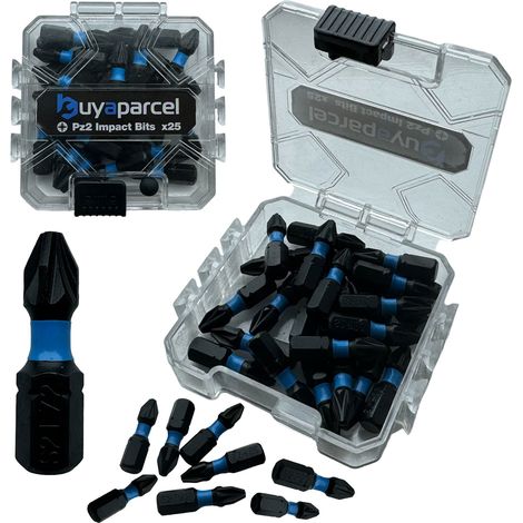 BAP 25 PC Impact Torsion PZ2 Pozi 2 Screwdriver Bit Set Drill Bits Impact Driver (1/5)