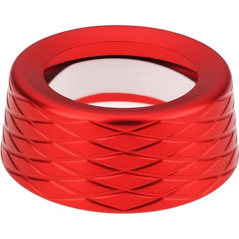 Bouton de console en alliage d'aluminium rouge compatible avec Kia Stinger 2018-2023 (1/5)