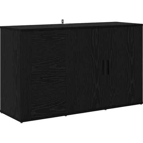 Sideboard Black Oak 100 x 33 x 59.5 cm Engineered Wood vidaXL (1/5)