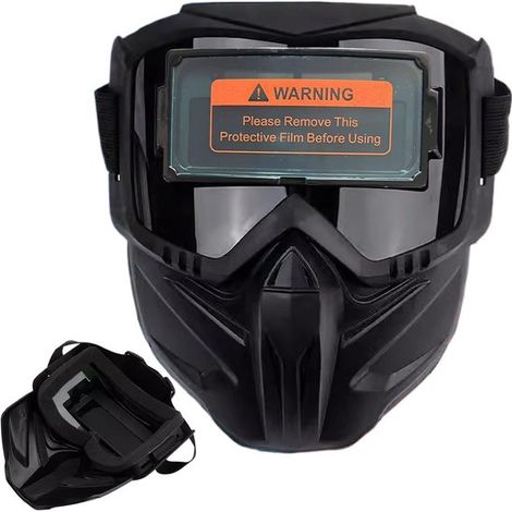 Casco de soldadura，Máscara de soldadura antirreflejos con atenuación automática，Protección ocular para esmerilado，soldadura TIG y MIG (1/5)
