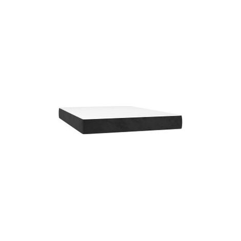 Matelas de lit à ressorts ensachés noir 140x210x20 velours (1/5)