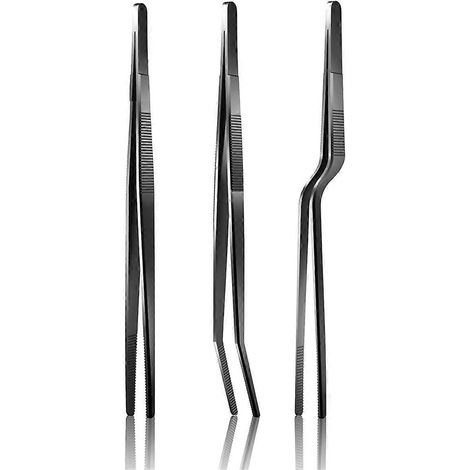 Set mit 3 extra langen, 30 cm langen Feinpinzetten aus Edelstahl (1/5)