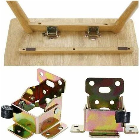 Pied Table Rabattable, 2Pcs Charnières Autobloquantes, Charnière Pied Table Pliante, Pliante Autobloquante à 90 Degrés (1/5)