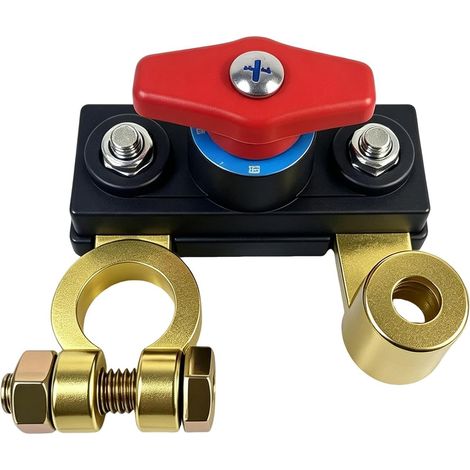 Disjoncteur de courant principal pour batterie de véhicule - Transmission en cuivre stable réglable - Interrupteur séparateur de courant principal de batterie de véhicule - Pour berline, SUV (1/5)