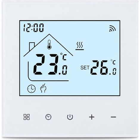 Thermostat Wi-Fi M4A GC blanc, 3 A, pour chaudière murale et chauffage au sol, contrôle à distance Tuya, température réglable (1/5)