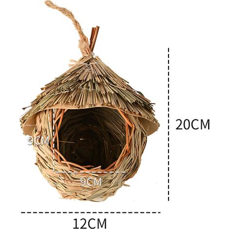 Bestseller: Neues, kreatives Vogelhaus zum Aufhängen – Stroh-Vogelnest, handgefertigt, Kindergarten-Umgebungsdekoration, Dropshipping möglich. (1/4)