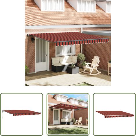 Store rétractable - Auvent Rétractable orange et marron 400 × 350 cm (1/5)