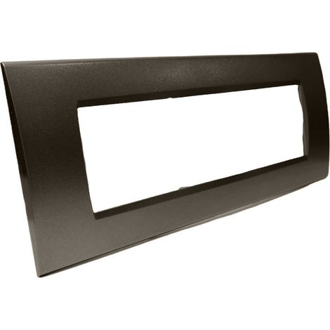 Placchetta per interruttore a 7 posti testa di moro cassetta 507 compatibile con bticino living light supporto cover (1/2)