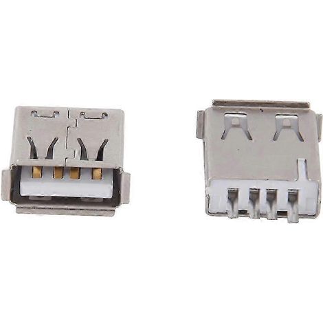 Lot de 10 connecteurs USB A femelles à souder droits (1/5)