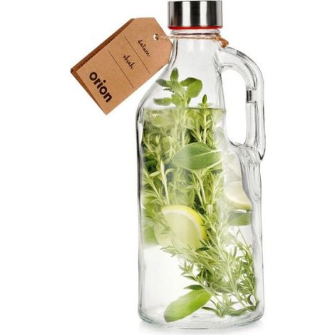 Bouteille En Verre - 1 L - Étanche - Compatible Lave-Vaisselle - Hauteur 24.4 Cm - Diamètre 9,5 Cm (1/5)