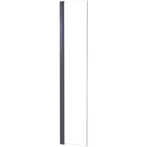 ONDEE ZEN - Déflecteur volet anti projection - Verre trempé 8mm - Finit. Noir mat - 40x200cm (1/4)