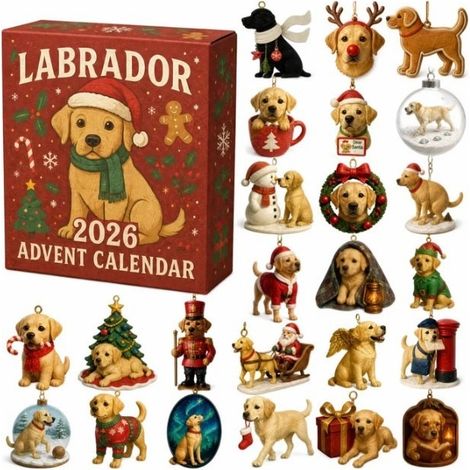 Labrador 2026 Advent Calendar - A Christmas Countdown Calendar for Labrador Retrievers in 2026