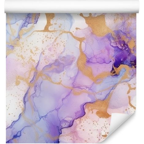 Carta da parati color lavanda inchiostro e grigio chiaro per soggiorno e camera da letto, 50x1000 cm (1/5)