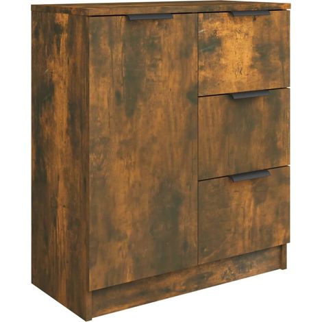Aparador buffet cómoda mueble mueble de almacenaje organizador cocina salón salón 60 x 30 x 70 cm madera contrachapada marrón 020030961 (1/5)