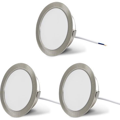Spots Encastrables pour Meuble 230V IP44 4000K 15mm Spot de Bain 54-56mmNickel Brossé-3 (1/5)