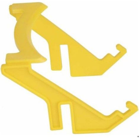 1 Support de seau apicole, Plastique résistant, Jaune, 19x17 cm, Pour récolte du miel (1/4)