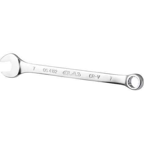 Clé mixte 7mm 12 pans CrV DIN ISO 3113 - OS 4102 - CLAS Equipements