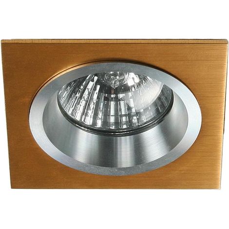 Spot encastré carré doré/chrome MR16 50W Candellux (1/2)