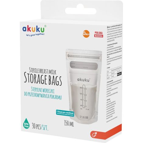 AKUKU Sterile Beutel zur Aufbewahrung von Lebensmitteln (a0011) 150 ml 1 Packung - 30 Stück.