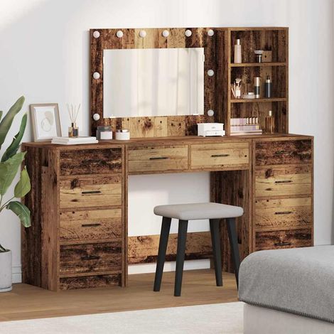 Schminktisch 3 pcs Braun 40 x 41 x 135 cm Holzwerkstoff