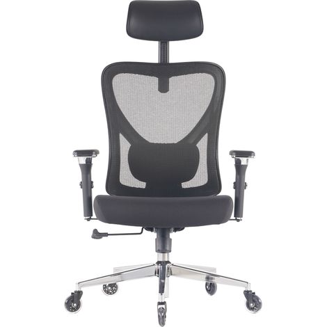 CLOUVOU Ergonomic Office Chair – CleverSeat – Gaming Chair for Adults – with Orthopedic Back Cushion – Black – up to 150 kg