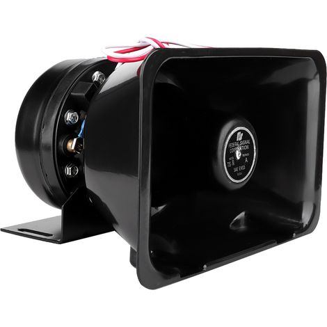 GARRYFIZH Klaxon de voiture, en acier ABS résistant aux chocs, noir, 12 V, 200 W, pour voiture