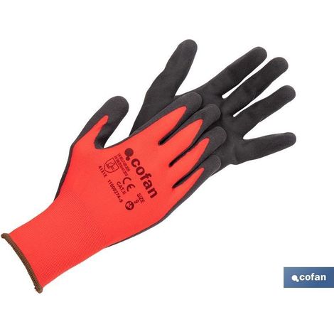 Pack 12 Guantes Impregnados Nitrilo Sandy Coating Talla 10