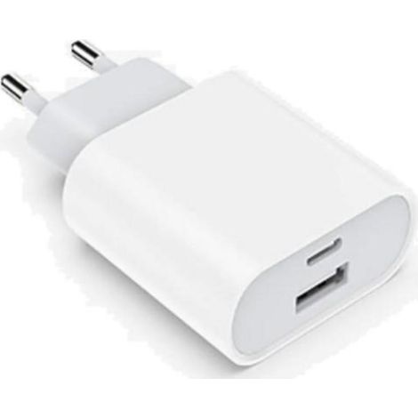 velamp-egp700-1-cargador de 20 w ca/cc 220 v con salidas usb-a y usb-c blanco