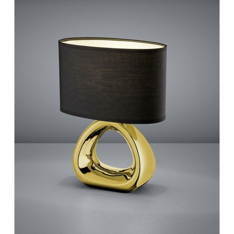 Lampe de table GIZEH dorée céramique abat-jour tissu E27 RL (1/7)