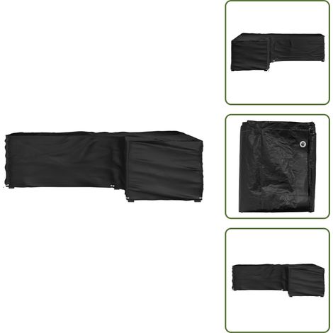 Gartenmöbel-Abdeckung in L-Form 16 Ösen 250x250x70 cm - Gartenmöbelschutzhülle - Rattanmöbel Abdecken - Wetterfest - UV-beständig - Gartenmöbelüberdachung (1/5)