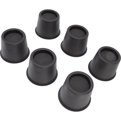 6 Pièces Patins Anti-Vibration Pieds de Canapé Coussinets pour Meubles Table Armoire Lit Noir Rond 3 Pouces (1/5)