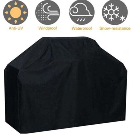 Waterproof, windproof and fade-resistant fabric barbecue cover for Weber, Brinkmann and most barbecues. 145 x 61 x 117 cm. (1/4)