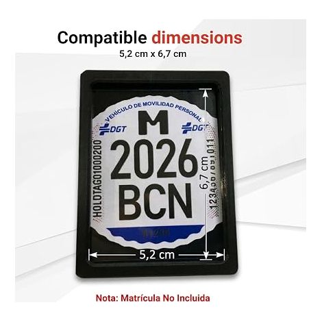Electric Scooter License Plate Holder Mudguard ID Plate Holder Screw Adhesive Attachment Transparent Removable Protector Accessory (1/4)