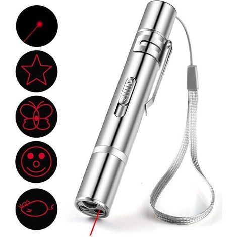 USB-aufladbarer Laser-Katzen-Teaser-Stick, mehrere Muster, lila Licht, Katzenspielzeug, Heimtierbedarf, Spielzeug, Katzen-Teaser-Stift (1/4)