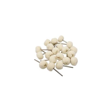 Packung mit 20 rotierenden Baumwollpolierpads für 3-mm-Dorne - Crezuo (1/4)