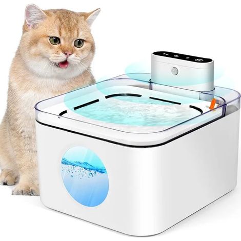 Fontaine à eau sans fil pour animaux, détecteur de mouvement, 5200 mAh, 3 modes, triple filtration, 3 L (1/5)