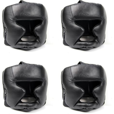 4X Casque Integral Noir Casque de la L'Equipement de Protection de la Formation de Taekwondo (1/5)