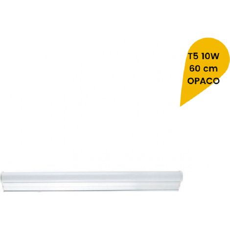 Trade Shop - Plafoniera Led Neon T5 Sotto Pensile Tubo Vetro Opaco 10 Watt 60 Cm T5-60 - (1/4)