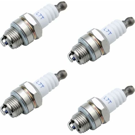 Lot de 4 bougies d'allumage L7T Universelles de Rechange l7t Bougie Tronconneuse Bougie D'allumage Remplacemen pour Tondeuse à Gazon Moteurs à 2 Temps (1/5)