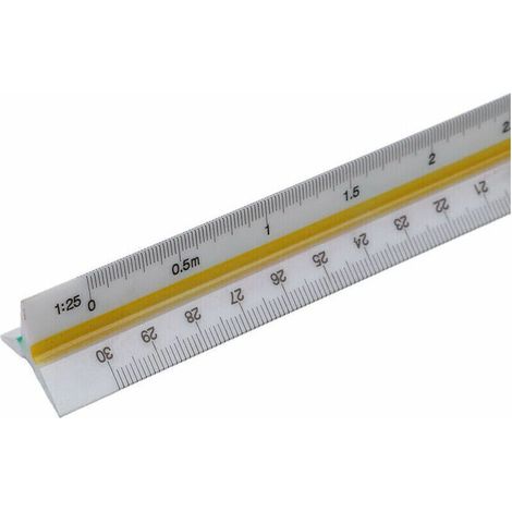 30 cm langes dreieckiges Messlineal mit metrischer Skala für Ingenieure und Architekten