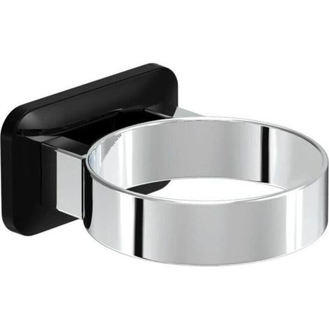 Support Seche Cheveux, Porte Seche Cheveux Mural, Porte Seche Cheveux sans Percage, pour Salle de Bain Et Toilettes (Noir) (1/5)
