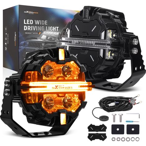 5 inch LED Pod Lights 270° Beam White Amber DRL For 4WD SUV ATV Marine 12V IP68 (1/5)