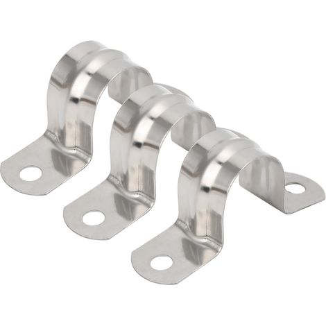 100 colliers de serrage en forme de U de 25 mm pour tubes pneumatiques, détachables, en acier inoxydable 304 (1/5)