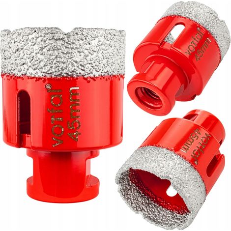 Broca de corona diamantada 45 mm M14 para gres azulejos piedra esmalte